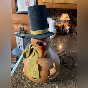 Light up gourd snowman